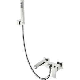 Смеситель для ванны Boheme Qubic 473-NB, nickel brush, Цвет производителя: nickel brush - фото 