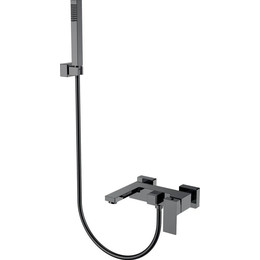 Смеситель для ванны Boheme Qubic 473-SGM, shine gun metal, Цвет производителя: shine gun metal - фото 