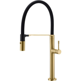 Смеситель для кухни Boheme Uno 114-MG, чёрный/золото, Цвет производителя: чёрный, золото матовое - фото 