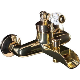 Смеситель для ванны Boheme Vogue Crystal 213-CRST, золото - фото 