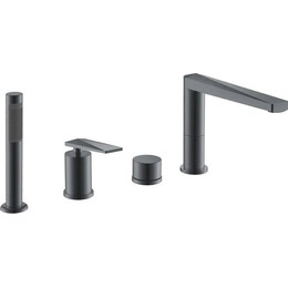 Смеситель для ванны Boheme Venturo 370-SGM, shine gun metal, Цвет производителя: shine gun metal - фото 