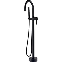 Смеситель для ванны напольный Boheme Uno 469-B, чёрный матовый, Цвет производителя: чёрный матовый - фото 