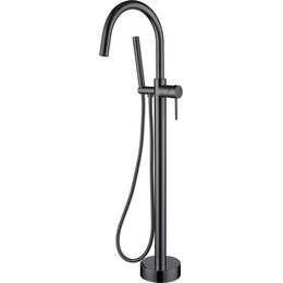 Смеситель для ванны напольный Boheme Uno 469-SGM, shine gun metal, Цвет производителя: shine gun metal - фото 