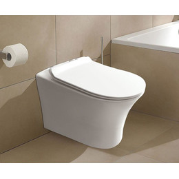 Унитаз подвесной безободковый Azario Fretta Round с тонкой крышкой микролифт - фото 