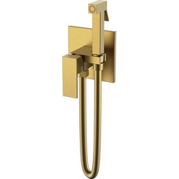 Набор для гигиенического душа Boheme Qubic 477-BR, бронза, Цвет производителя: бронза - фото 