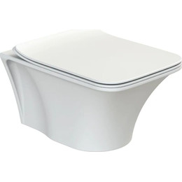 Унитаз подвесной безободковый Boheme Mirage 965-W, белый глянцевый - фото 