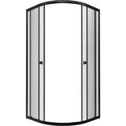 Душевое ограждение Triton Альфа 90x90 см, чёрный/прозрачное - фото 