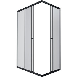 Душевое ограждение Triton Вента 120x80 см, чёрный/прозрачное - фото 