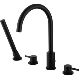 Смеситель для ванны Abber Wasser Kreis AF8113B, чёрный матовый, Цвет производителя: чёрный матовый - фото 