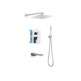 Душевая система для ванны Aquatek Лира AQ1473CR (со скрытой частью), Цвет производителя: хром - фото 