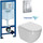 Инсталляция с подвесным унитазом комплект: Grohe Rapid SL 38772001 с подвесным безободковым унитазом Sintesi Evi SIN-TS-EVI-152 сиденье микролифт, крепление, кнопка смыва хром (система смыва Торнадо) - фото 