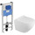 Инсталляция с подвесным унитазом комплект: Ideal Standard Prosys Frame 120 M R020467 с подвесным безободковым унитазом Azario Grado AZ-0046-N сиденье микролифт, крепление - фото 