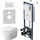 Инсталляция с подвесным унитазом комплект: Am.Pm ErgoFit FlashClean IS110101.741701 с подвесным безободковым унитазом, сиденье микролифт, кнопка смыва белая - фото 