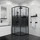 Душевое ограждение Niagara Eco 80x80 см NG-1003-14BLACK, чёрный матовый/мозаика - фото 