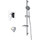 Набор смесителей 3 в 1 для душа Aquatek Вега AQ1076CR, Цвет производителя: хром - фото 