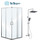 Набор 2 в 1: Душевое ограждение BelBagno (85-100)х(85-100) см UNIQUE-A-2-85/100-C-Cr + Душевая стойка BelBagno DUE-DOCM-CRM - фото 