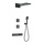 Душевая система для душа с термостатом Wonzon & Woghand WW-D4538-A-MB, чёрный матовый - фото 