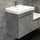 Тумба подвесная с раковиной Comforty Осло 60 см, бетон светлый - фото 
