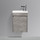 Тумба подвесная с раковиной BelBagno 46 см PIETRA MINI-460-1A-SO-SCM-L, цемент - фото 