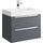 Тумба подвесная с раковиной Aqwella Cube 70 см CUB0107GR, серый, Цвет фасада: серый - фото 