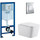 Инсталляция с подвесным унитазом комплект: Grohe Rapid SL 38772001 с подвесным унитазом Aquanet Rimless Tavr 2.0 W LX-1907 сиденье микролифт, крепление, кнопка смыва хром - фото 