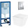 Инсталляция с подвесным унитазом комплект: Grohe Rapid SL 38772001 с подвесным безободковым унитазом Belbagno Due BB3103CHR/SC сиденье микролифт, крепление, кнопка смыва хром, Цвет производителя: белый - фото 