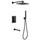 Душевая система для ванны с термостатом Abber Weiss Insel AF8050B, черный матовый - фото 