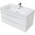 Тумба подвесная с раковиной Mirsant Soho quadro 100/2 см с доводчиком (раковина Deep 100), белый - фото 