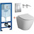 Инсталляция с подвесным унитазом комплект: Grohe Rapid SL 38772001 с подвесным безободковым унитазом Niagara Vista NG-9301 сиденье микролифт, крепление, кнопка смыва хром - фото 2