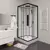 Душевая кабина Parly 90х90 см AMI Quadro, чёрный/прозрачное - фото 2