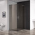 Душевое ограждение Cezares SLIDER-A-2-90/100-BR-GM (90-100)x(90-100) см (стекло 8 мм) оружейная сталь/тонированное - фото 2