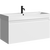 Тумба подвесная с раковиной Aqwella Pure 100 см PUR0110WM, белый, Цвет фасада: белый - фото 
