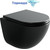 Унитаз подвесной безободковый Ceramicanova Vogue CN4008TMB (система смыва Торнадо) с крышкой микролифт, чёрный матовый, Цвет производителя: чёрный матовый - фото 