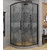 Душевое ограждение Avacan 100х100 см HB100, чёрный/узор - фото 