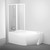Шторка для ванны Ravak Supernova VSK2 Rosa 170 см 76LB010041 L белый/rain - фото 