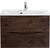 Тумба подвесная с раковиной BelBagno MARINO-650-2C-SO-RW-P 65 см, Rovere Moro - фото 
