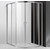 Душевое ограждение Cezares 130х120 см MOLVENO-RH-22-130/120-C-Cr-IV, хром/прозрачное - фото 