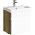 Тумба подвесная с раковиной Aqwella Smart 50 см SRT0105DB, дуб балтийский/белый - фото 