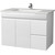 Тумба подвесная с раковиной Mirsant Next 100/1 см (раковина Premier 1000), белый - фото 