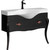 Тумба напольная с раковиной Aqwella Clarberg Borgia 110 см BOR0111BLK, черный матовый/патина медь - фото 