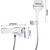 Смеситель для ванны с душевым гарнитуром Gappo Futura G3217-8, белый/хром - фото 8