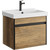 Тумба подвесная с раковиной Aqwella Urban 60 см URB0106DB, дуб балтийский, Цвет фасада: тёмное дерево - фото 
