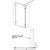 Душевая перегородка Ambassador Walk-in 100 см 15031106 с кронштейном (стекло 8 мм) хром/прозрачное - фото 7