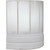 Шторка для ванны Bas Алегра 1500х1450 мм, белый/матовое (пластик) - фото 3