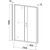 Душевая дверь Taliente 150x195 см TA-150-1CP, хром/прозрачное - фото 2