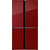 Холодильник Side by Side Hiberg RFQ-500DX NFGR inverter, красное стекло - фото 
