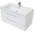 Тумба подвесная с раковиной Mirsant Soho quadro 100/2 см с доводчиком (раковина Deep 100), белый - фото 