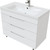 Тумба напольная с раковиной Mirsant Soho Quadro 100/2 см с доводчиком, белый - фото 