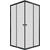 Душевое ограждение Triton Вента 100x100 см, чёрный/прозрачное - фото 
