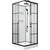 Душевая кабина Niagara Standart 90x90 см R ST90/15QR/KL/BKT, чёрный/прозрачное - фото 